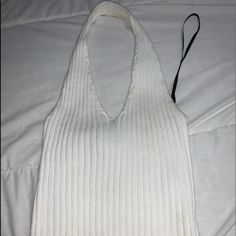 White halter top